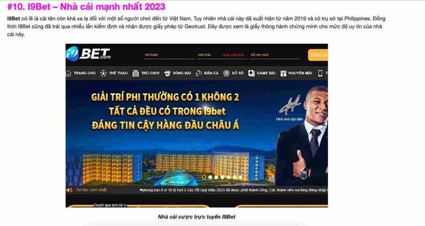 Phương thức nạp và rút tiền I9bet - I9bet